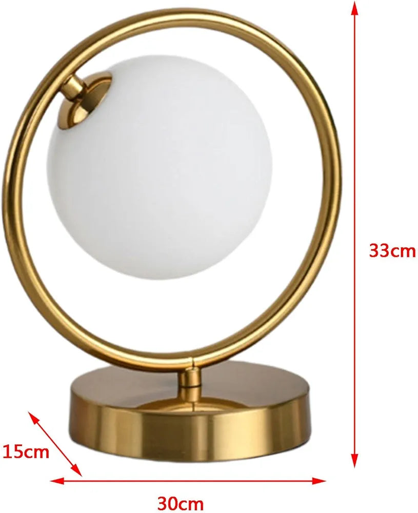 Unique Gold Plated Table Lamp With Moon Light
