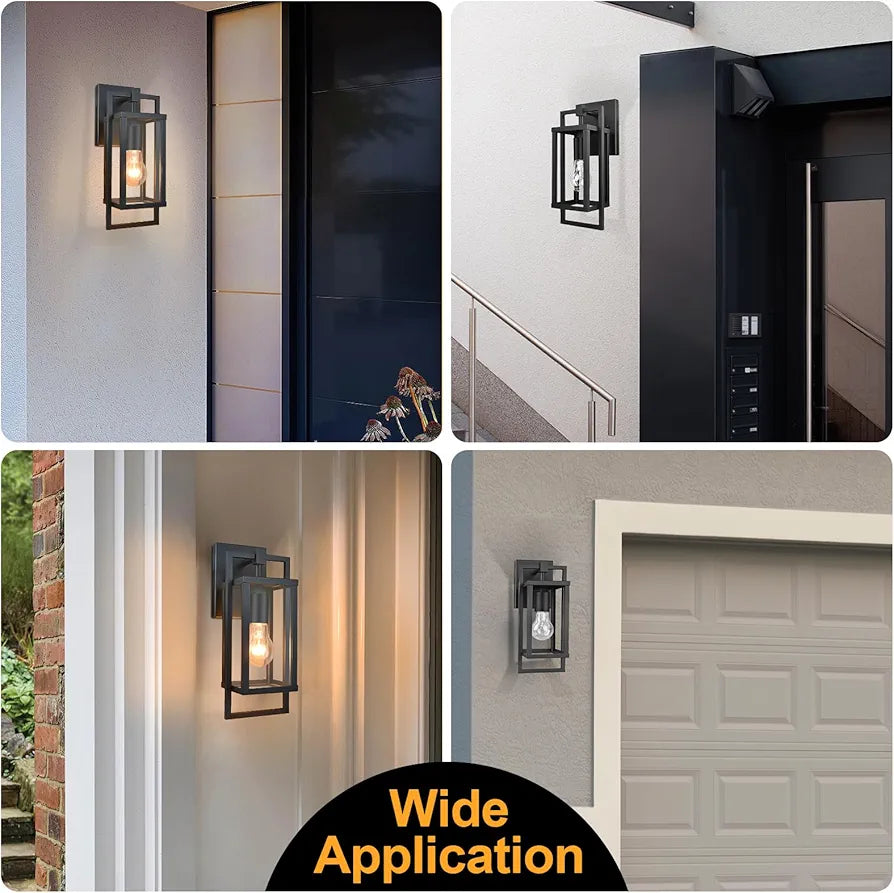 Outdoor Wall Lights Fixture, Set of 2 Waterproof & All-Weather Garden Sconce, Exterior Wall Lanterns,