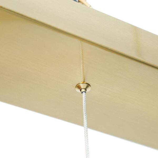 Integrated LED Brass Modern Island Chandelier, Farmhouse Pendant Light