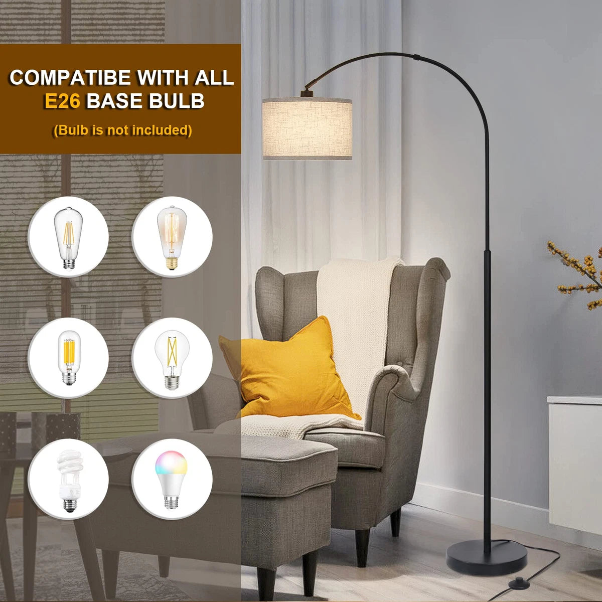 Metal Arc Sectional Floor Lamp