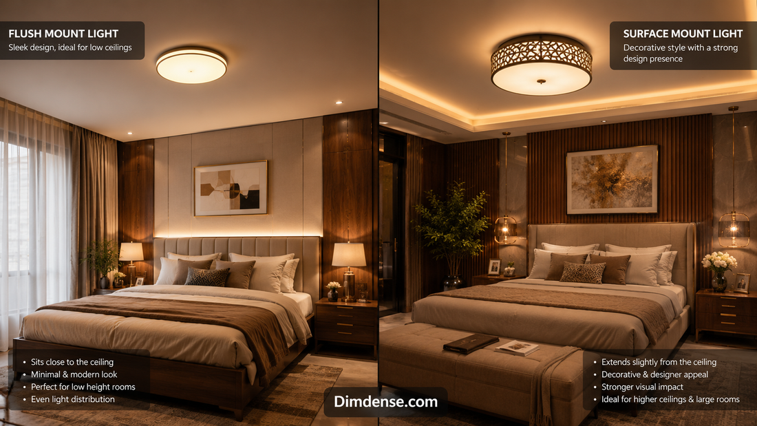 What Size Flush Mount Light for Bedroom? Complete Flush Mount vs Surface Mount Guide