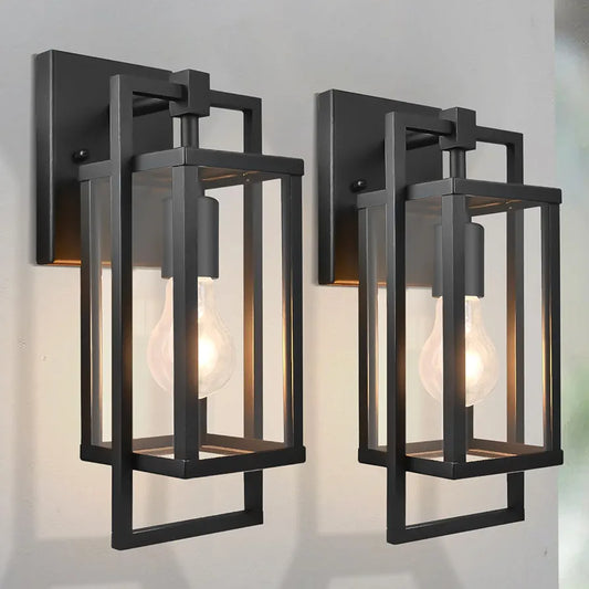 Outdoor Wall Lights Fixture, Set of 2 Waterproof & All-Weather Garden Sconce, Exterior Wall Lanterns,