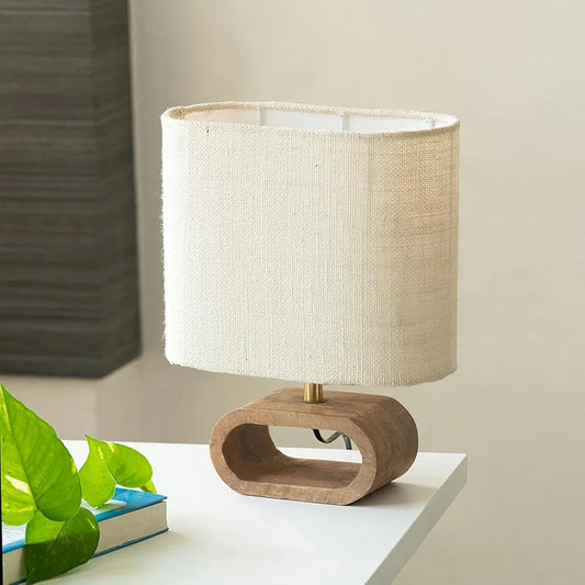 Stacked Geometry' Decorative Wooden Table Lamps for Home Decoration