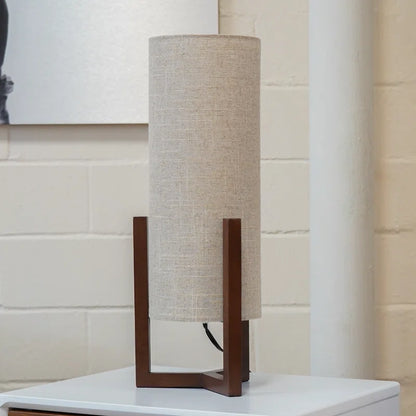 Tona Walnut Wood Mid-century Modern Table Lamp