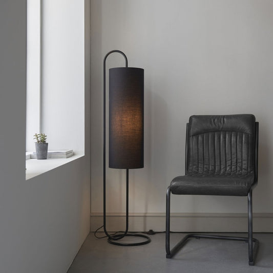 Decorative Large Round Shade Graceful Curve Floor Lamp